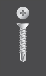 Tornillo Autoperforante  Cabeza Phillips FRESADA con Mecha (Philips Flat Head)